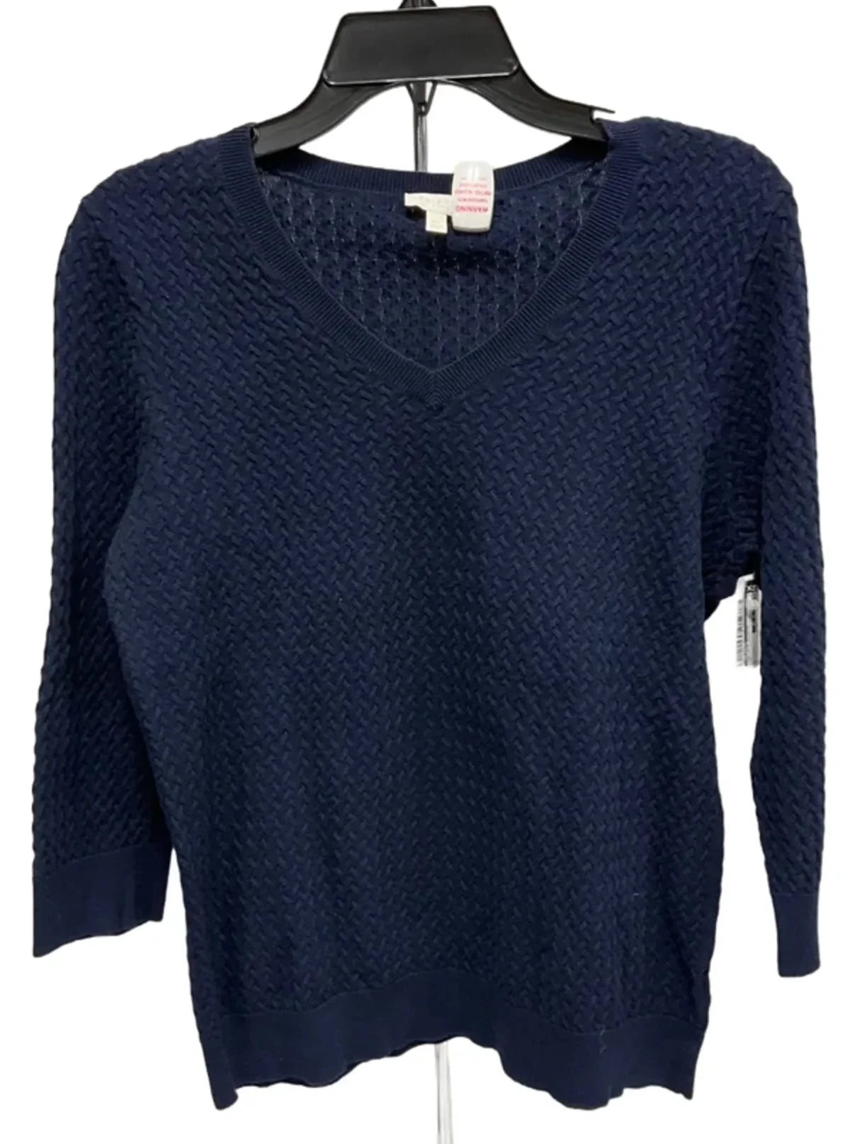Top 3/4 Sleeve By Talbots In Navy, Size: Lp