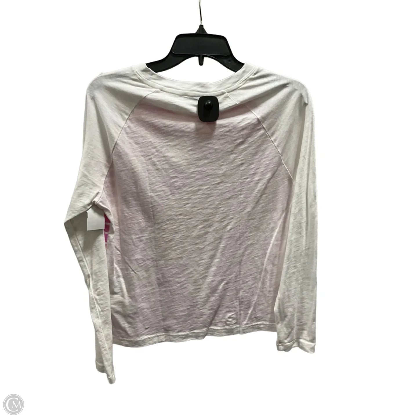 Top Long Sleeve By J. Crew In Pink & White, Size: S