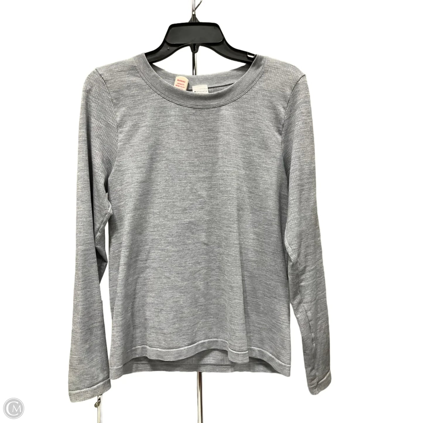 Athletic Top Long Sleeve Crewneck By Athleta In Grey, Size: Xl