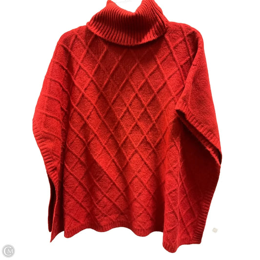 Poncho By Loft In Red, Size: Xs