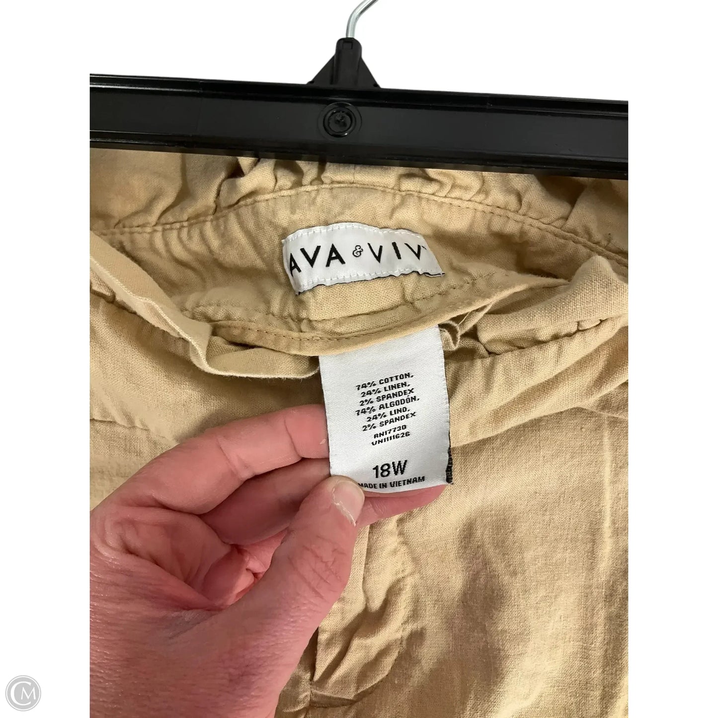 Shorts By Ava & Viv In Tan, Size: 18