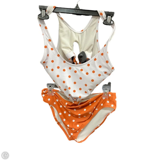 Swimsuit By Clothes Mentor In Tan & White, Size: 16