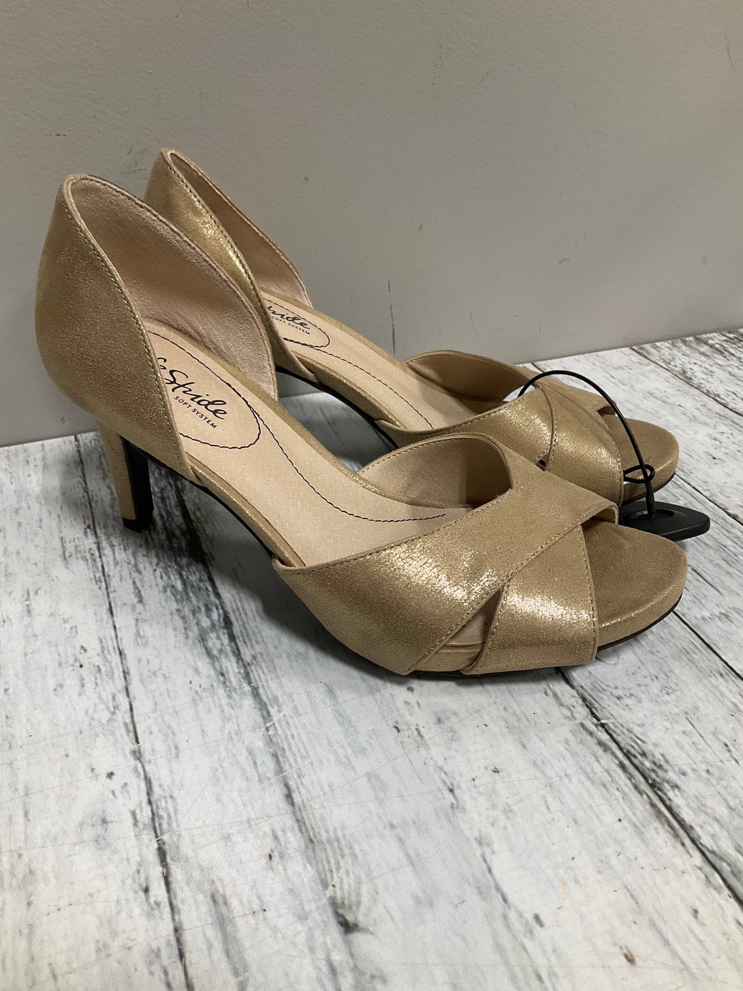 Shoes Heels Stiletto By Life Stride In Gold, Size: 8.5