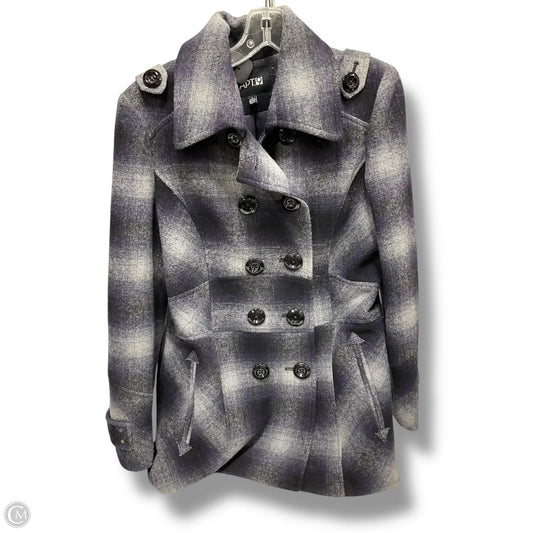 Coat Peacoat By Apt 9 In Grey & Purple, Size: L
