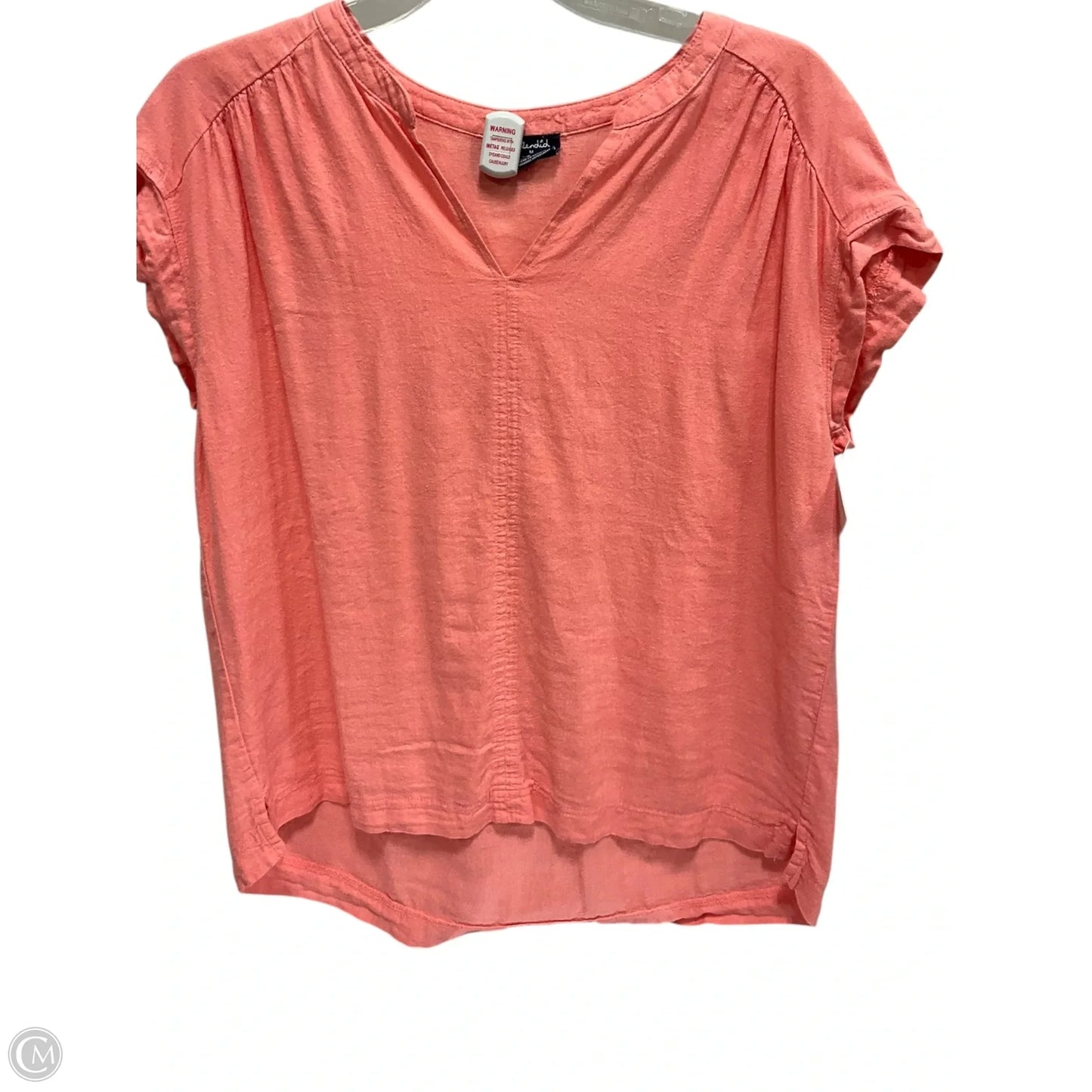 Top Short Sleeve By Splendid In Coral, Size: M