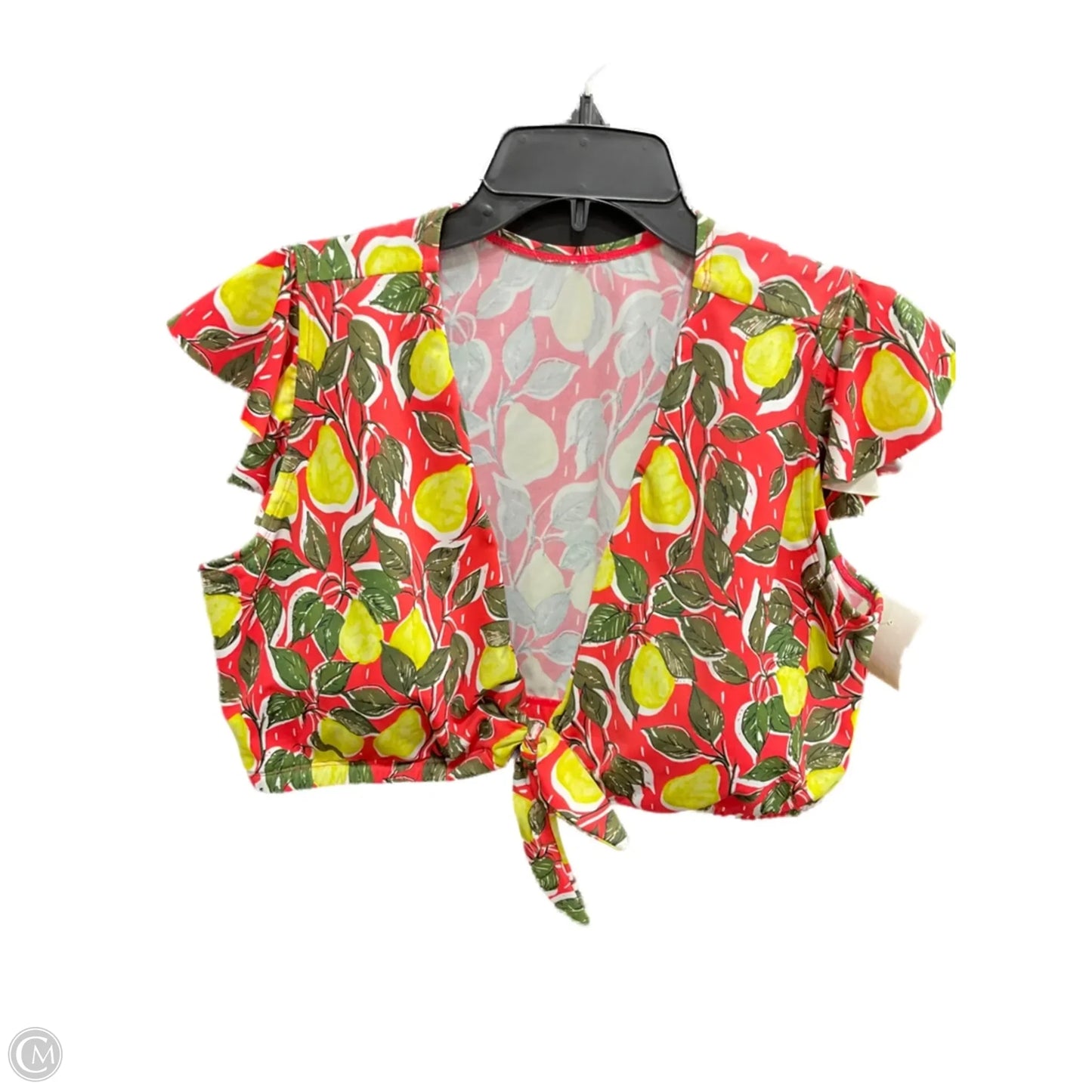 Swimsuit Top By Clothes Mentor In Pink & Yellow, Size: 2x