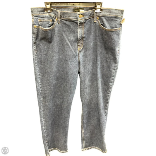 Jeans Straight By Banana Republic In Blue Denim, Size: 18