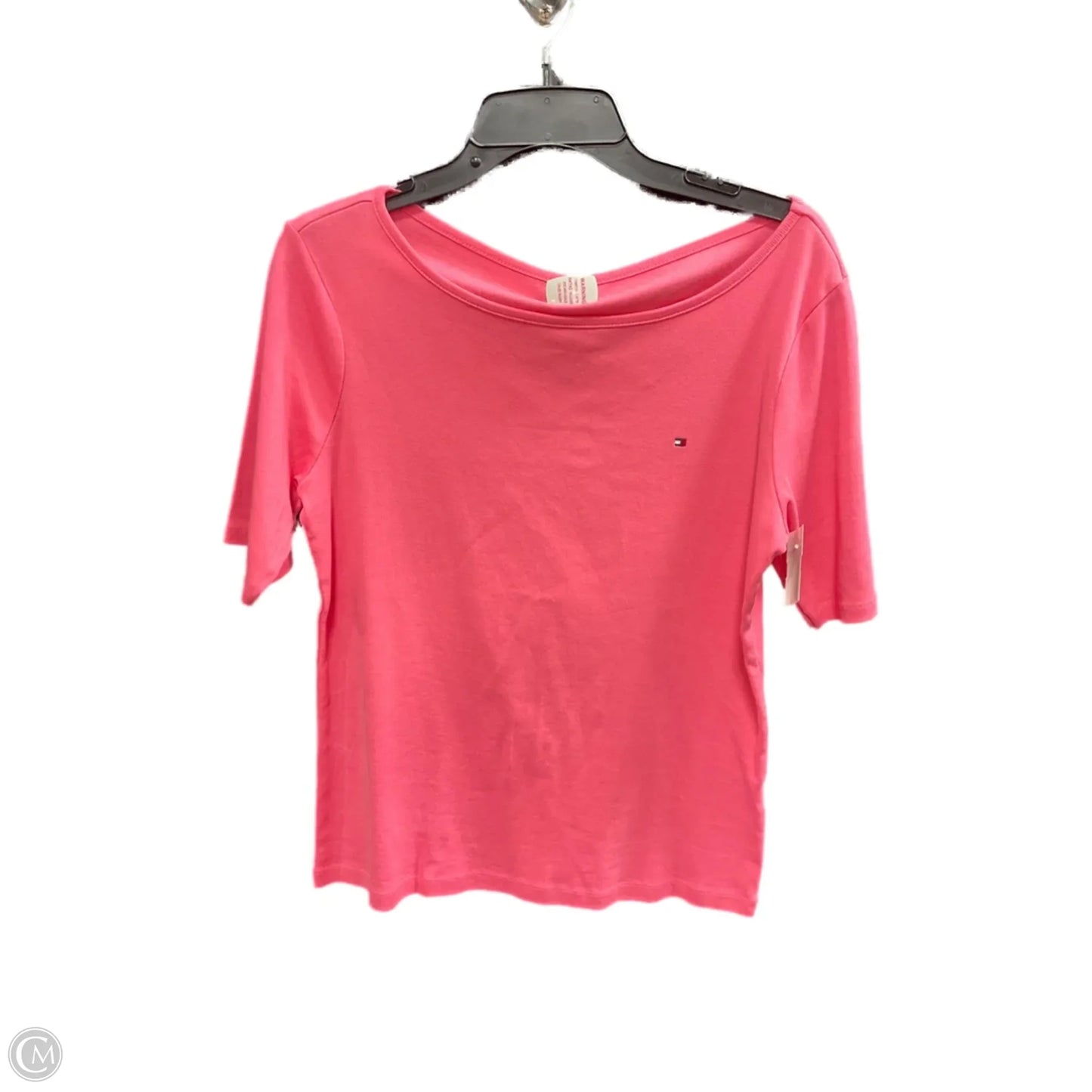 Top Short Sleeve By Tommy Hilfiger In Pink, Size: L