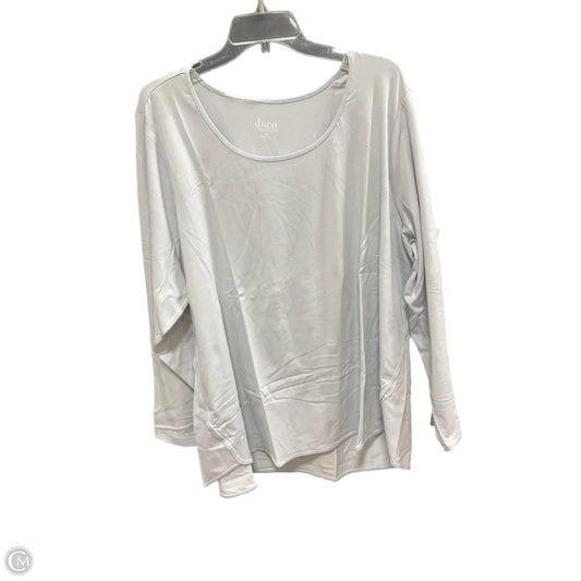 Top Long Sleeve By Denim And Company In Blue, Size: 3x