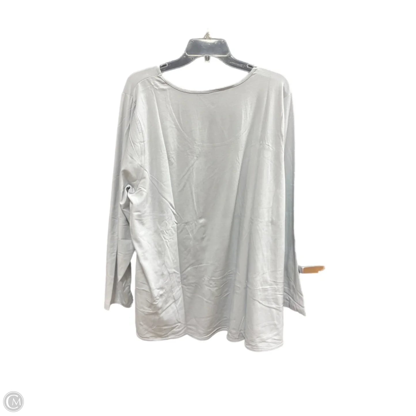 Top Long Sleeve By Denim And Company In Blue, Size: 3x