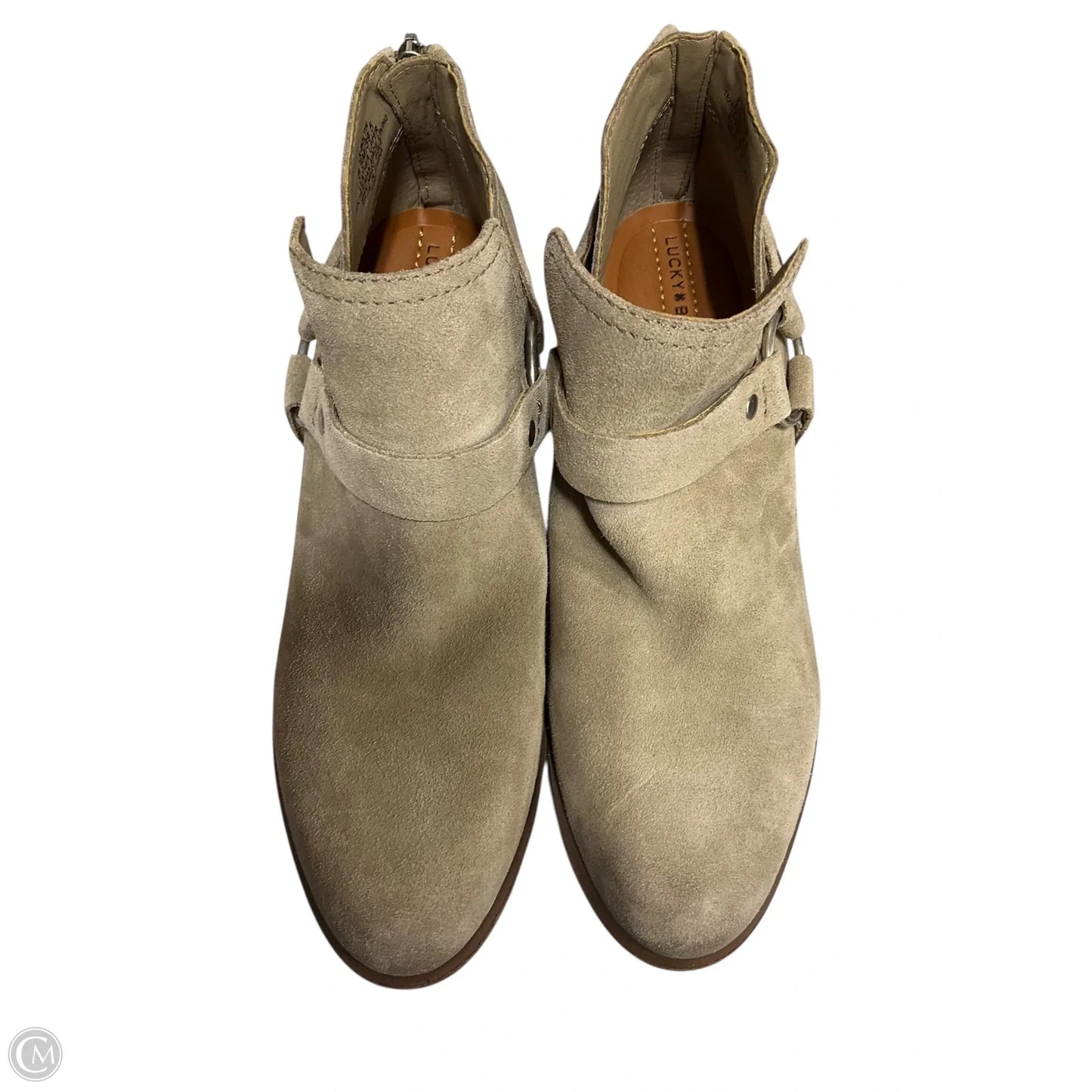 Boots Ankle Heels By Lucky Brand In Taupe, Size: 8.5