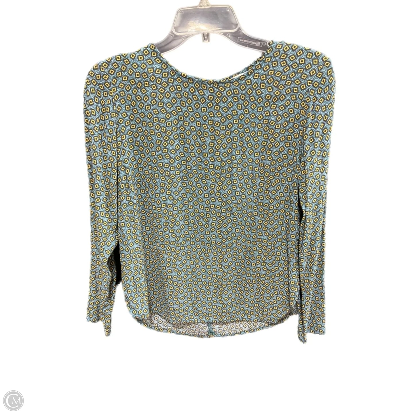 Top Long Sleeve By H&m In Blue & Gold, Size: 6