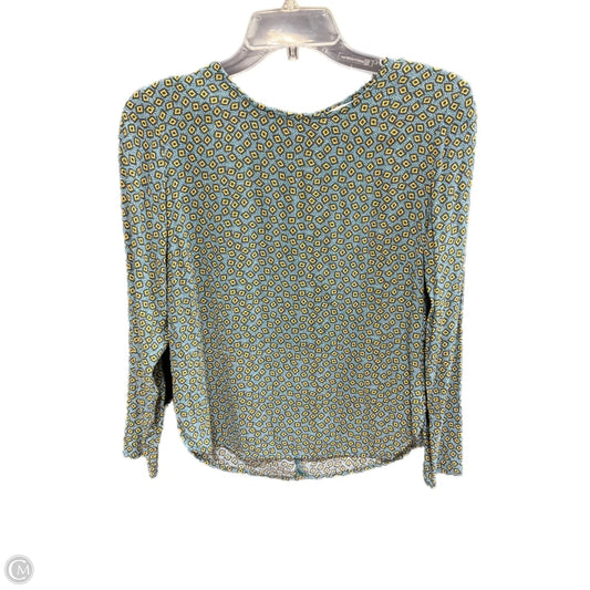 Top Long Sleeve By H&m In Blue & Gold, Size: 6