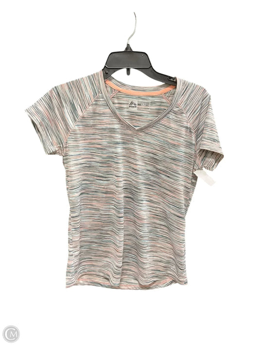 Athletic Top Short Sleeve By Rbx In Grey & Pink, Size: M