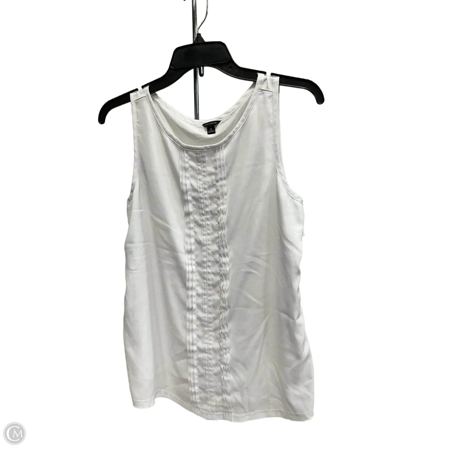 Top Sleeveless By Ann Taylor In White, Size: M