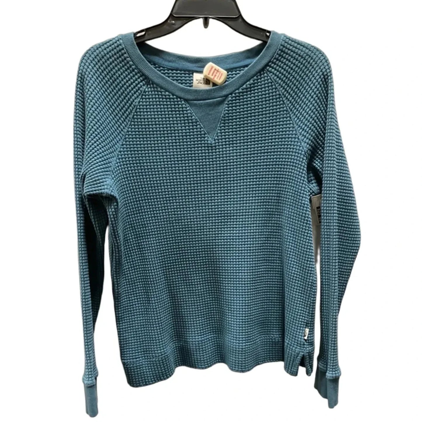 Athletic Top Long Sleeve Crewneck By The North Face In Teal, Size: L