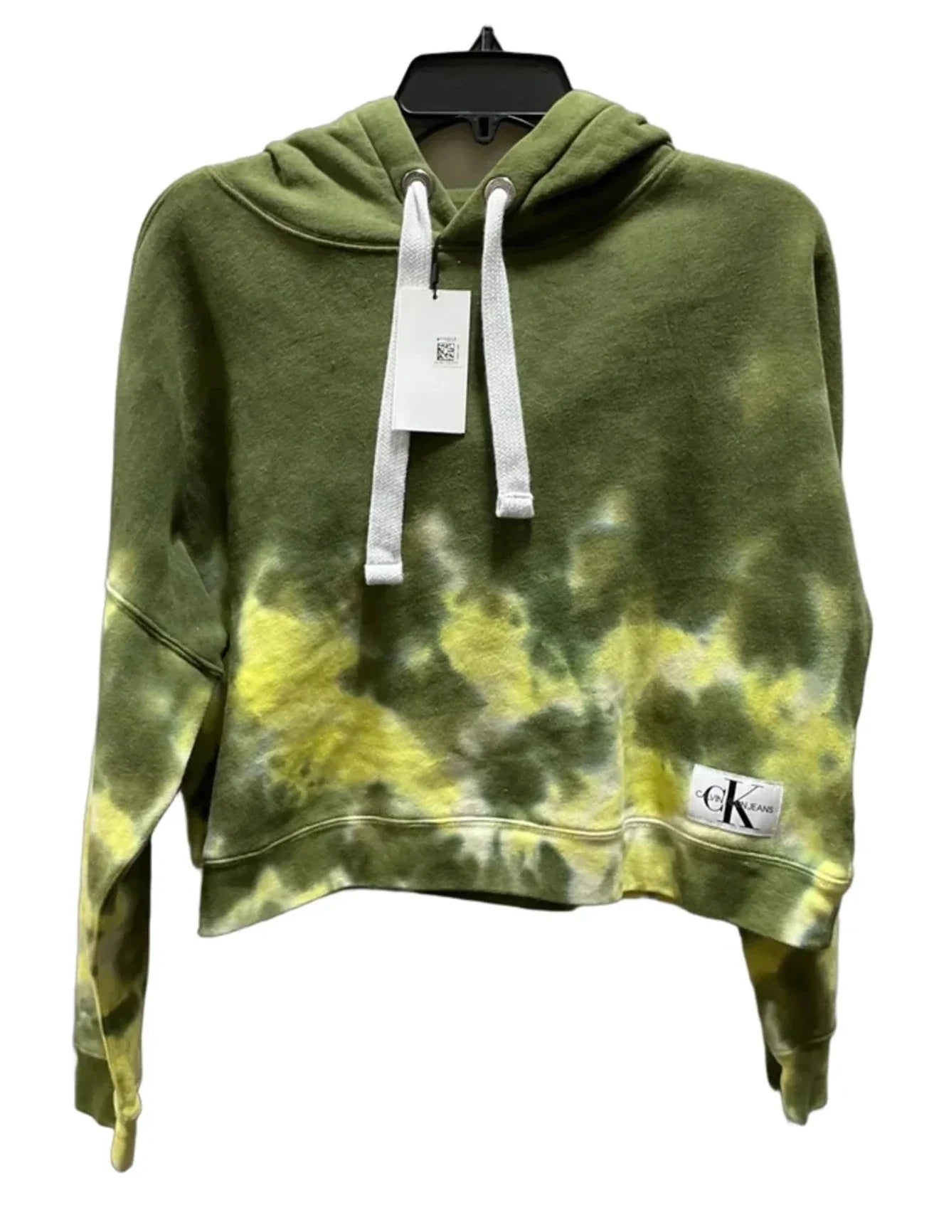 Sweatshirt Hoodie By Calvin Klein In Green, Size: S