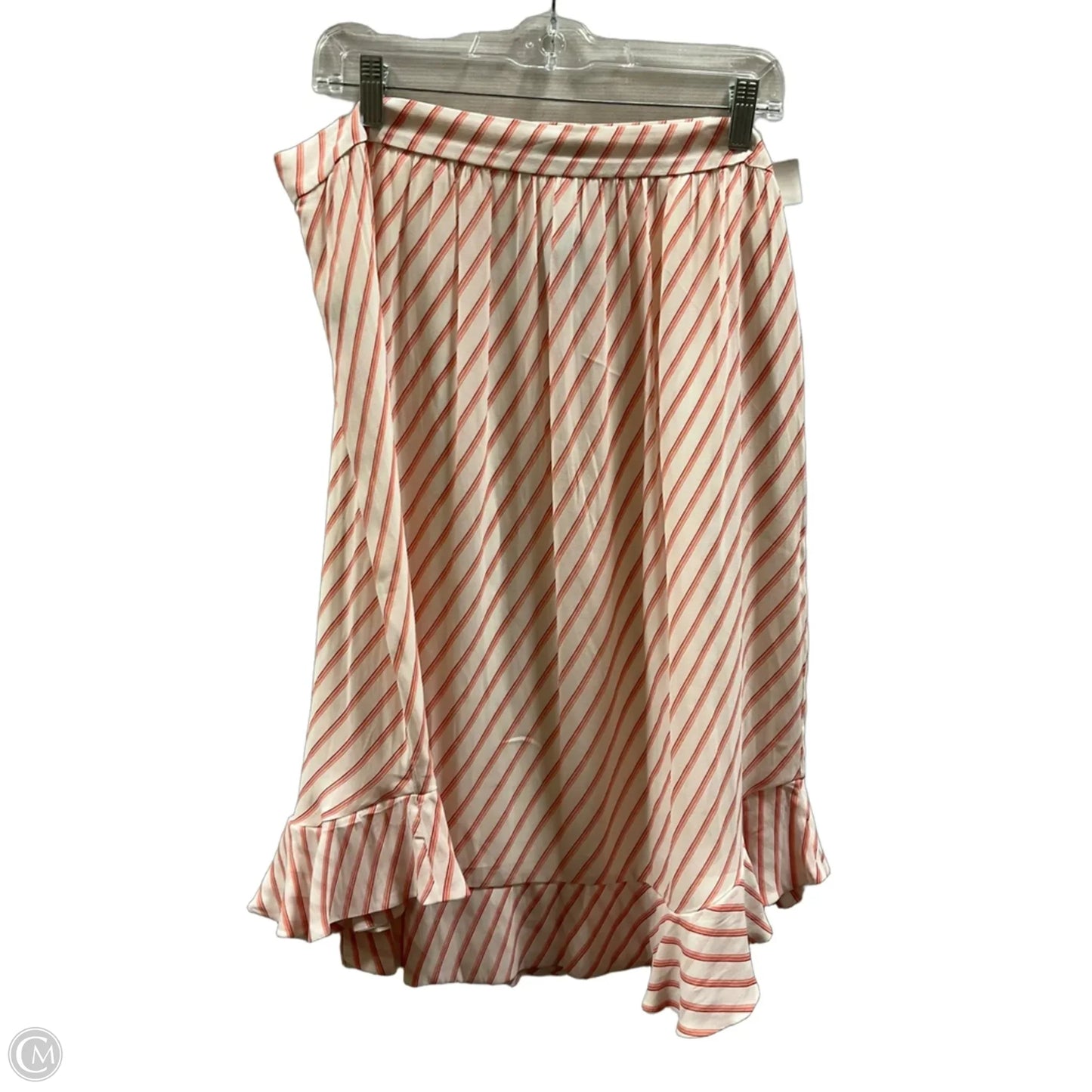 Skirt Midi By Loft In Striped Pattern, Size: 14