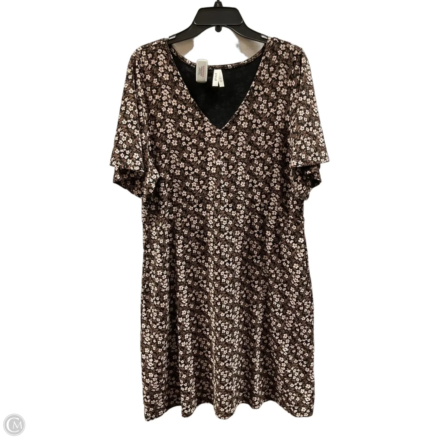 Dress Casual Short By Pact In Floral Print, Size: Xl