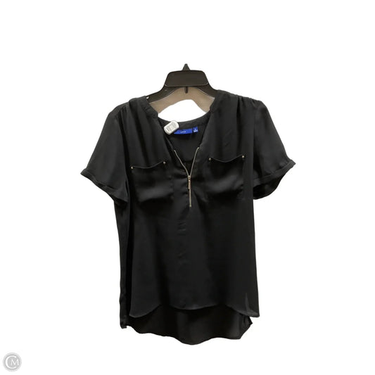 Top Short Sleeve By Apt 9 In Black, Size: M