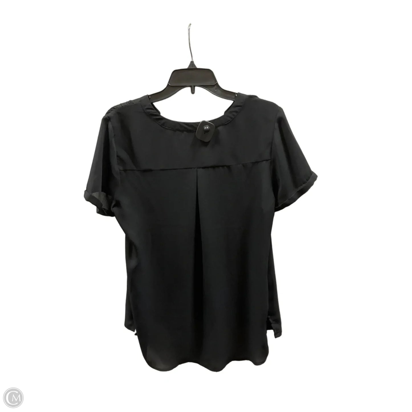 Top Short Sleeve By Apt 9 In Black, Size: M