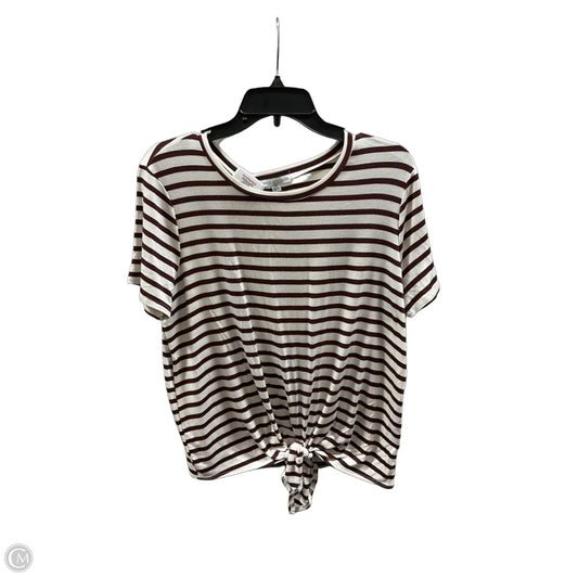 Top Short Sleeve By Green Envelope In Striped Pattern, Size: M