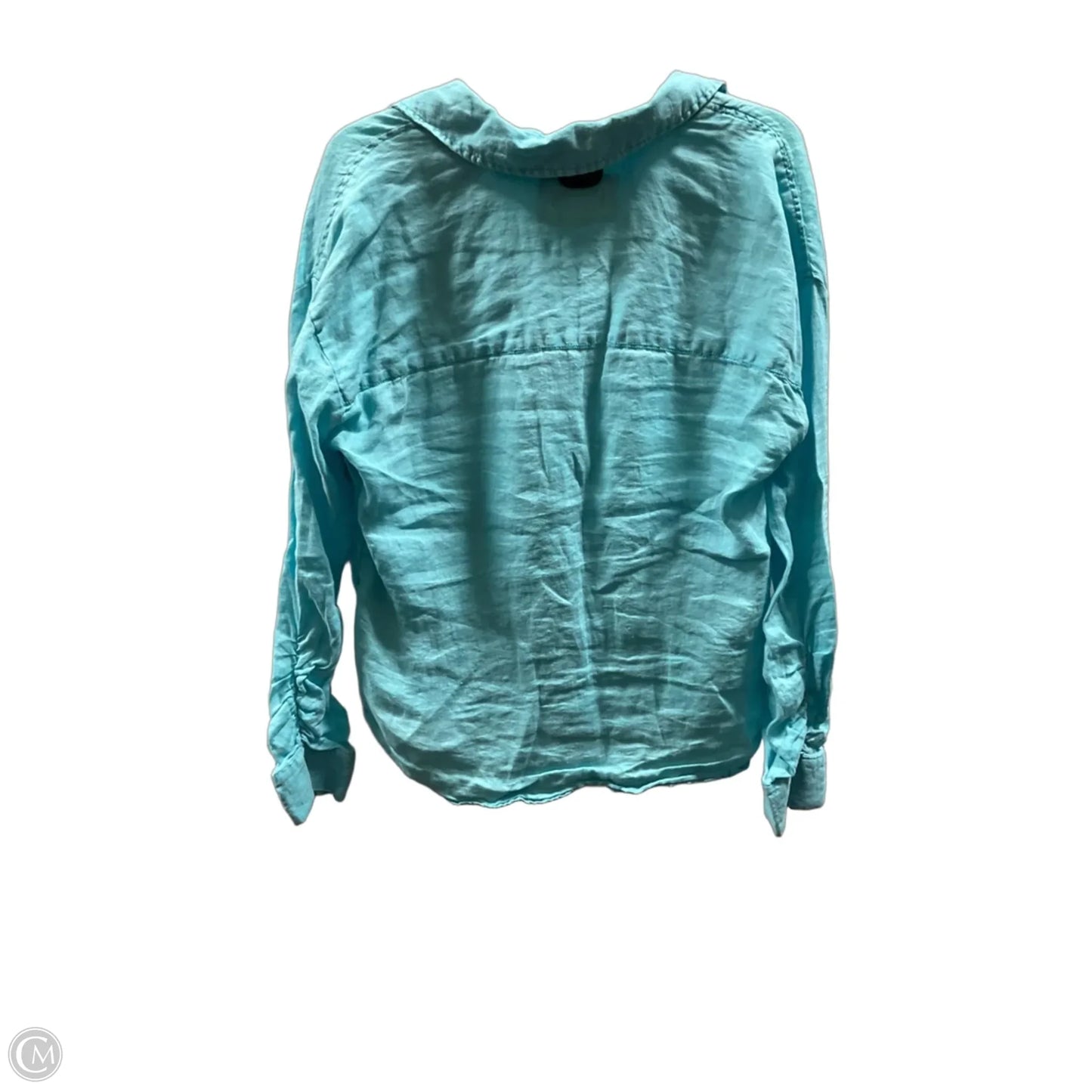 Blouse Long Sleeve By Maeve In Blue, Size: M