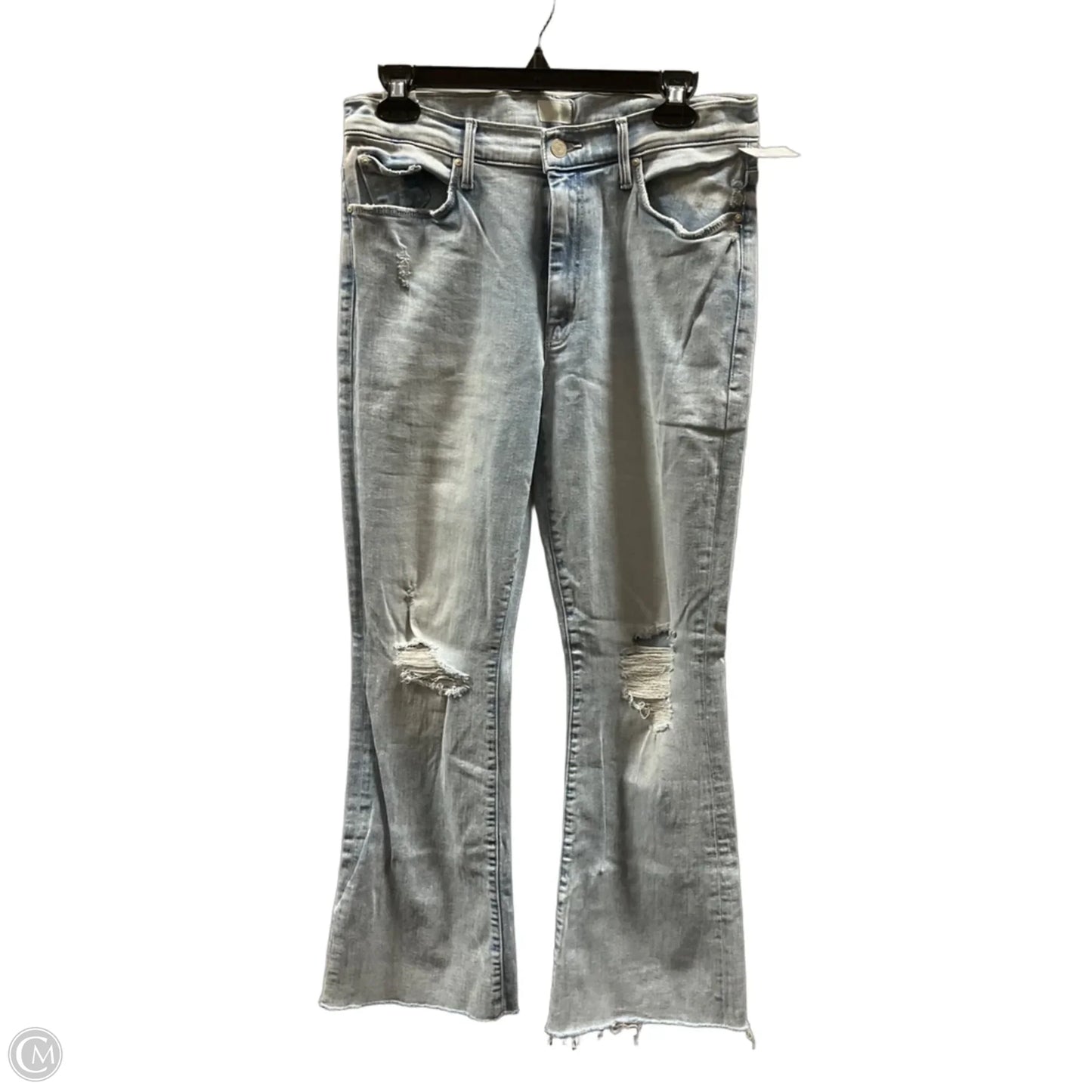 Jeans Flared By Mother In Blue Denim, Size: 8