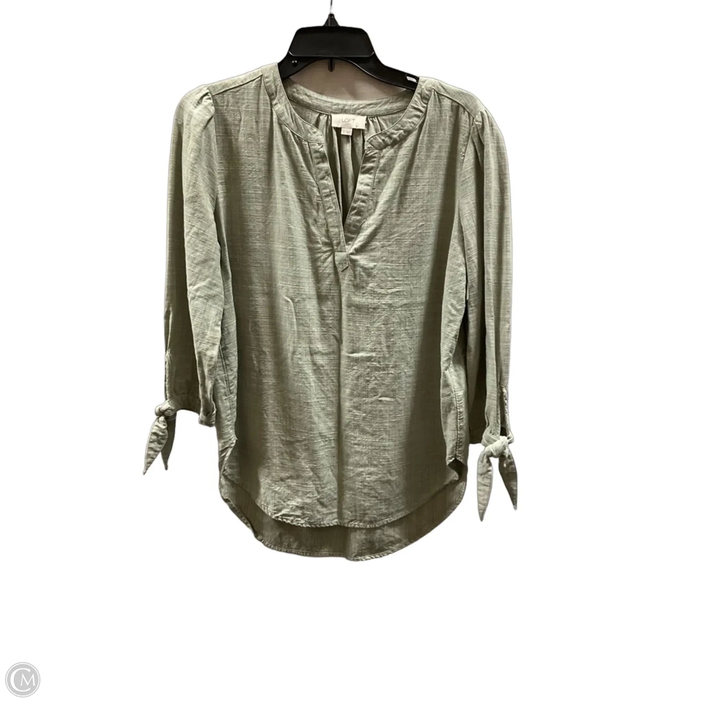 Top 3/4 Sleeve By Loft In Green, Size: S