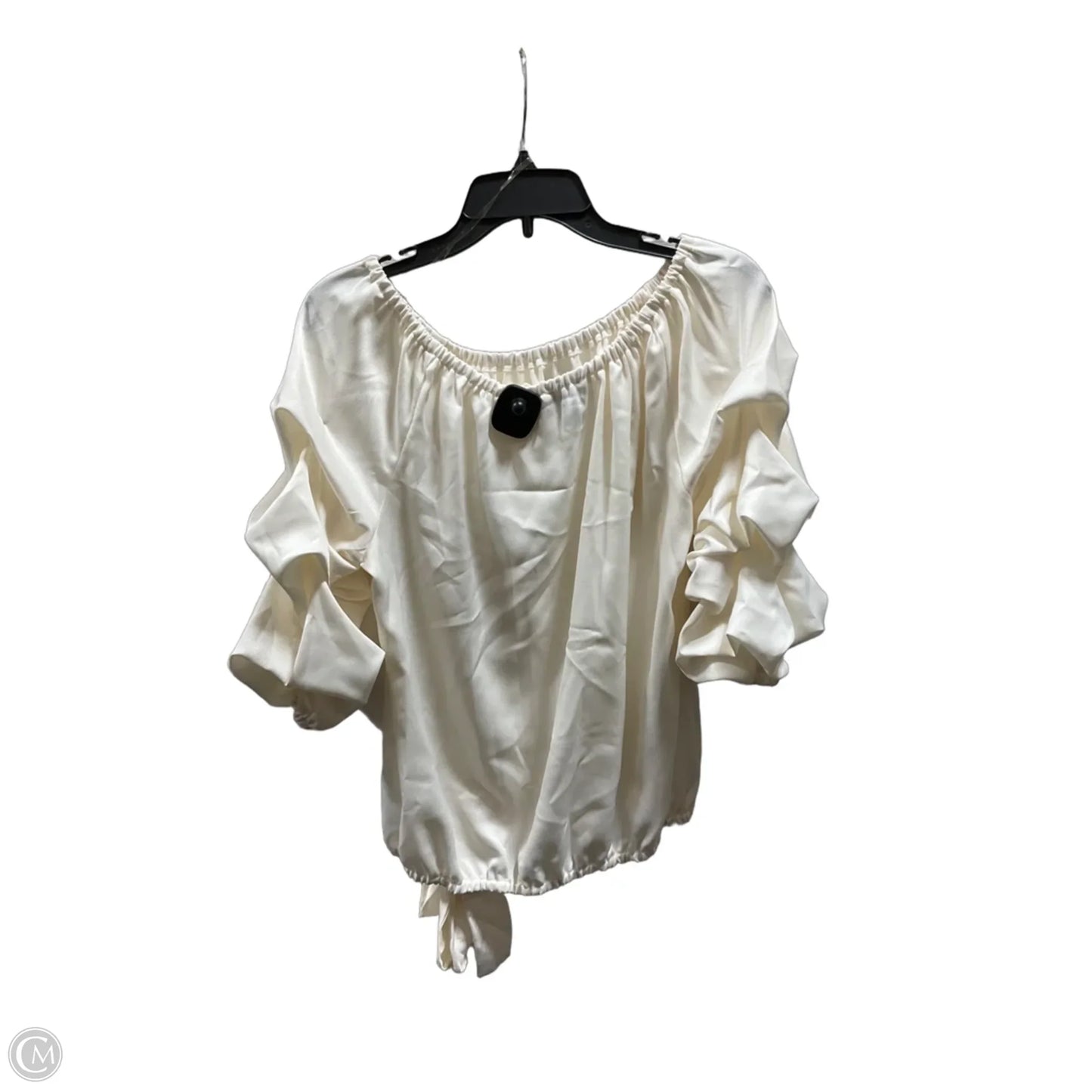Top Short Sleeve By Cmf In Cream, Size: L