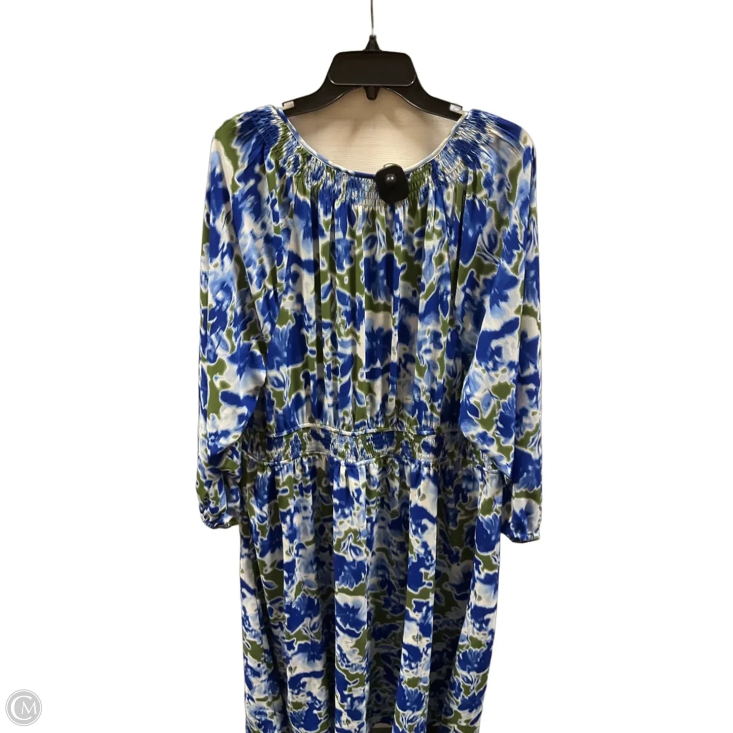 Dress Casual Midi By Lane Bryant In Blue & Green, Size: 20