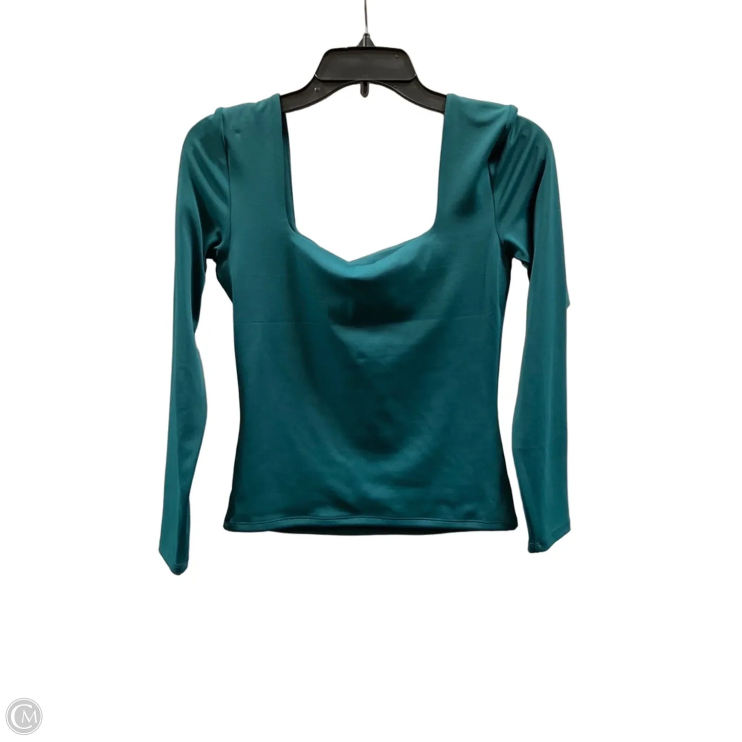 Top 3/4 Sleeve Basic By Express In Teal, Size: S