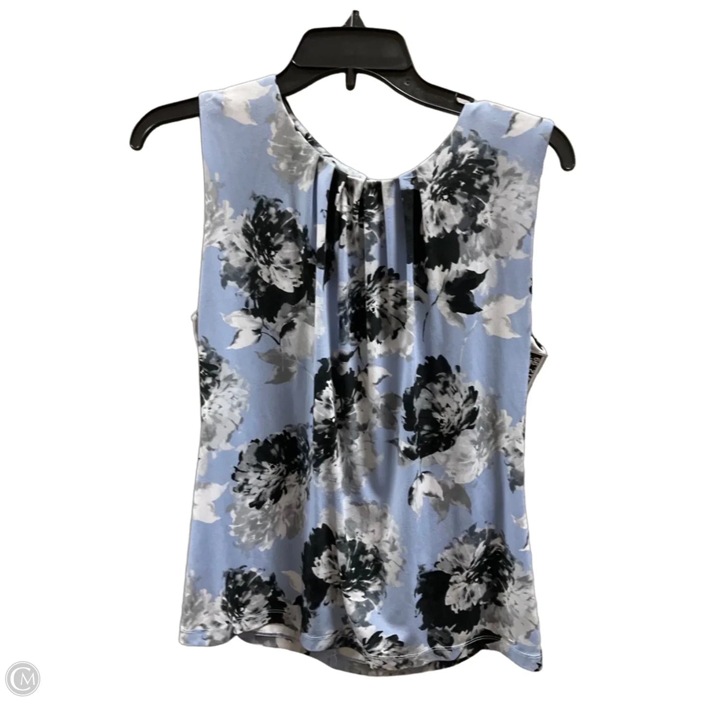 Top Sleeveless By Calvin Klein In Floral Print, Size: L