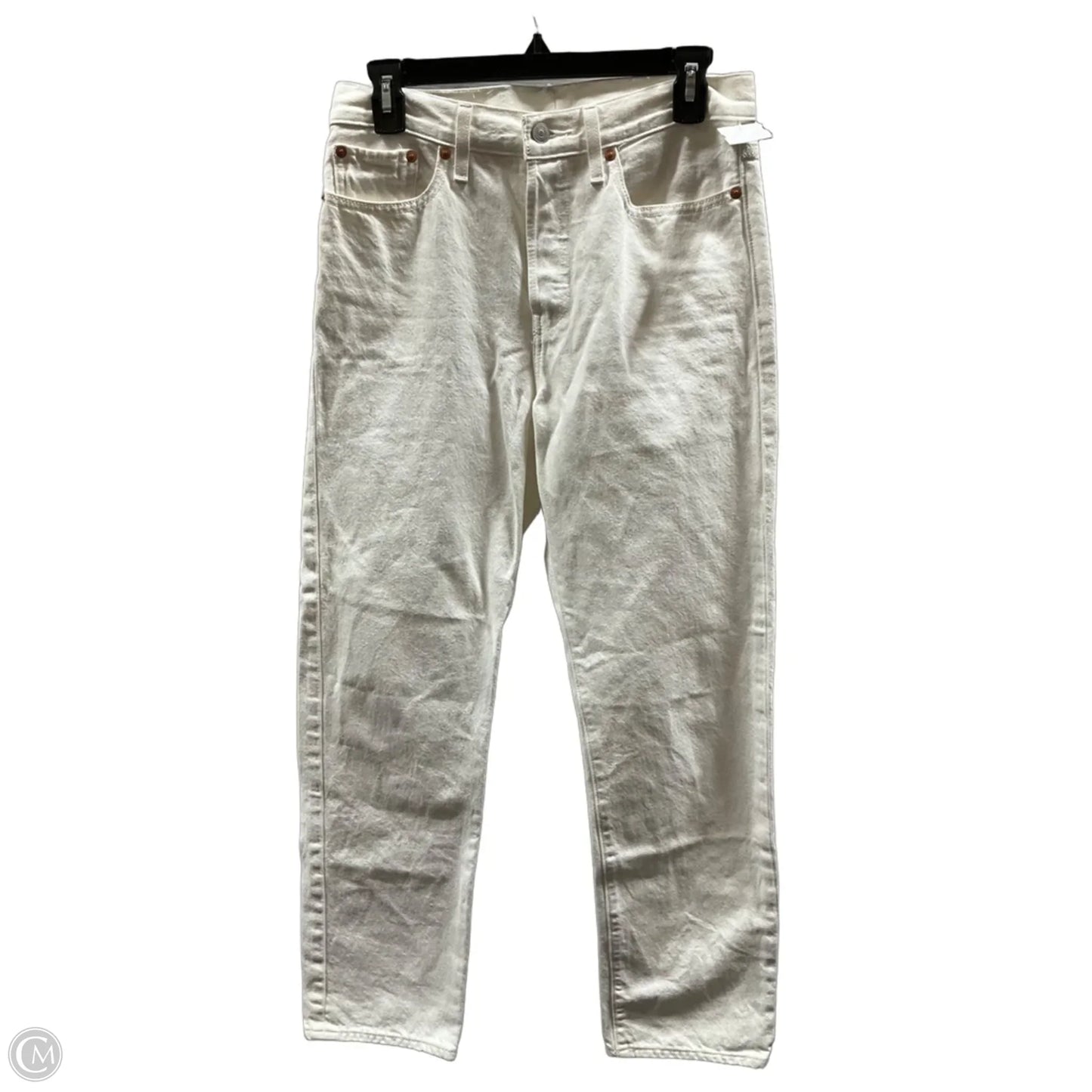Jeans Straight By Levis In White Denim, Size: 6