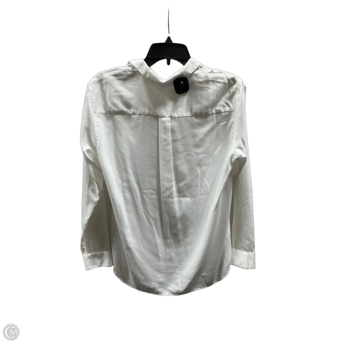 Blouse Long Sleeve By Uniqlo In White, Size: M
