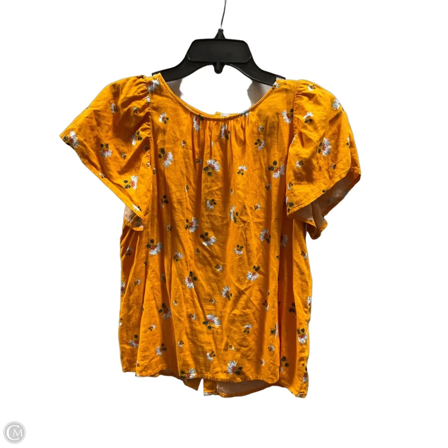 Top Short Sleeve By Loft In Yellow, Size: Xs