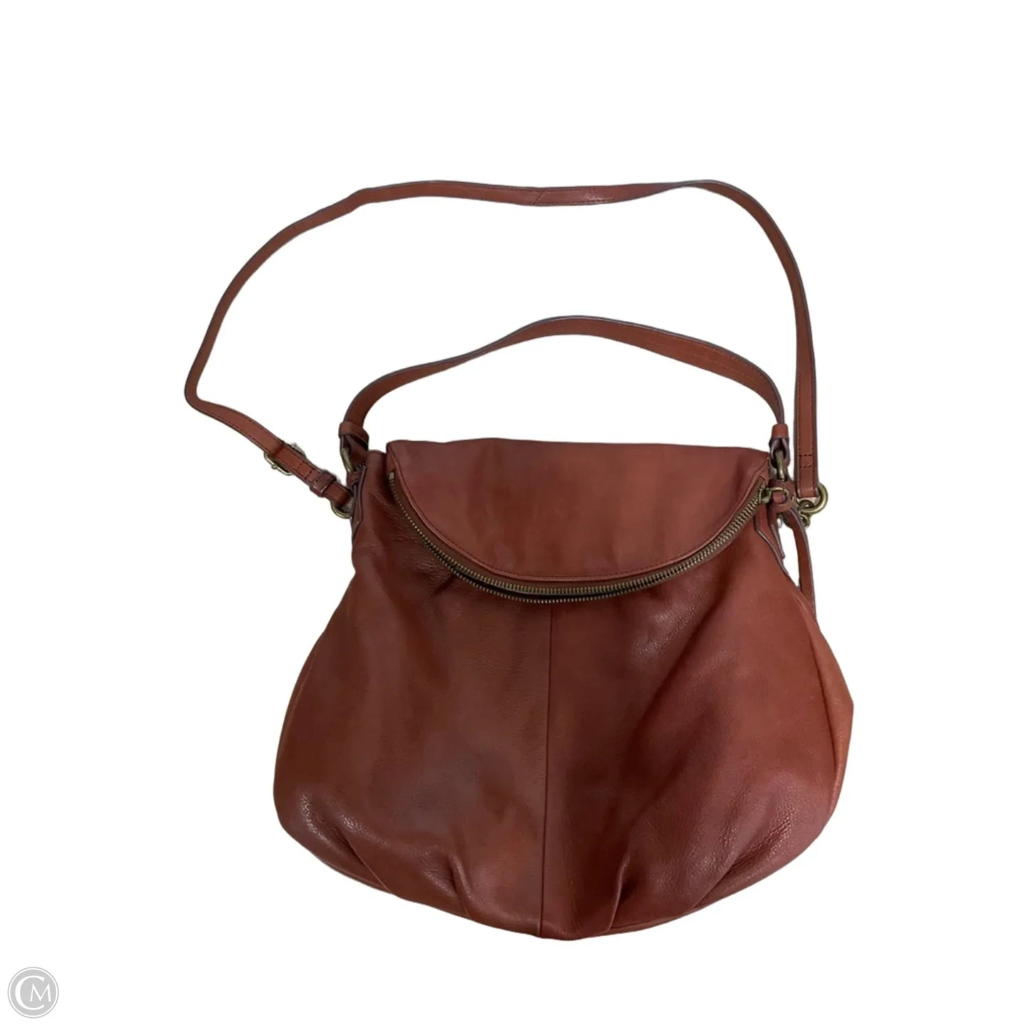 Handbag Leather By Margot, Size: Medium