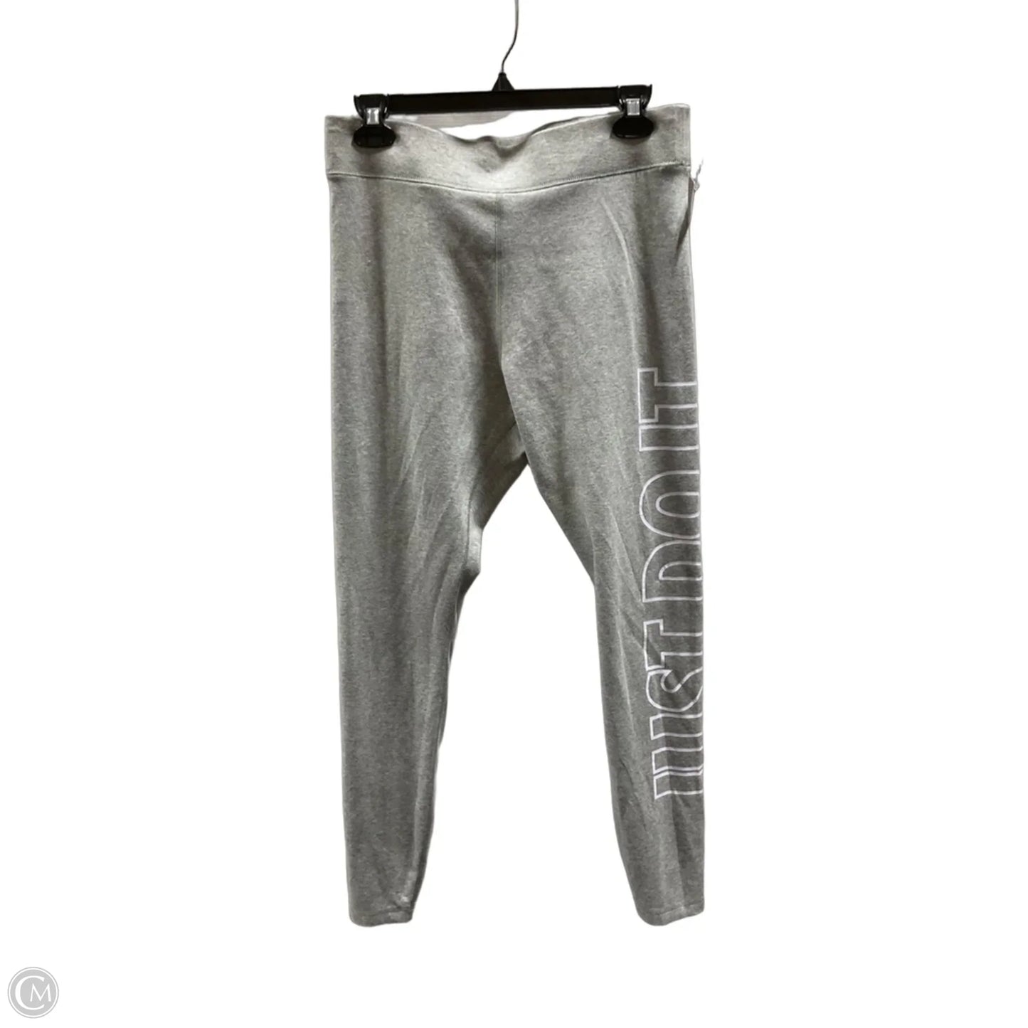 Athletic Leggings By Nike In Grey, Size: L