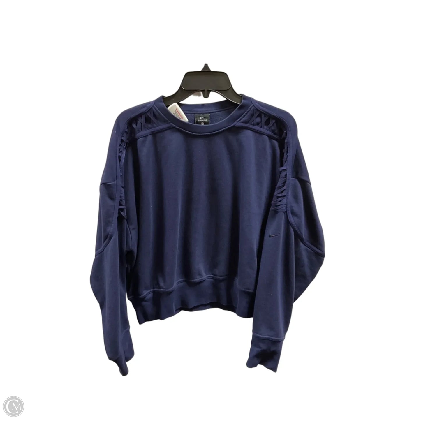 Athletic Sweatshirt Crewneck By Nike In Navy, Size: L