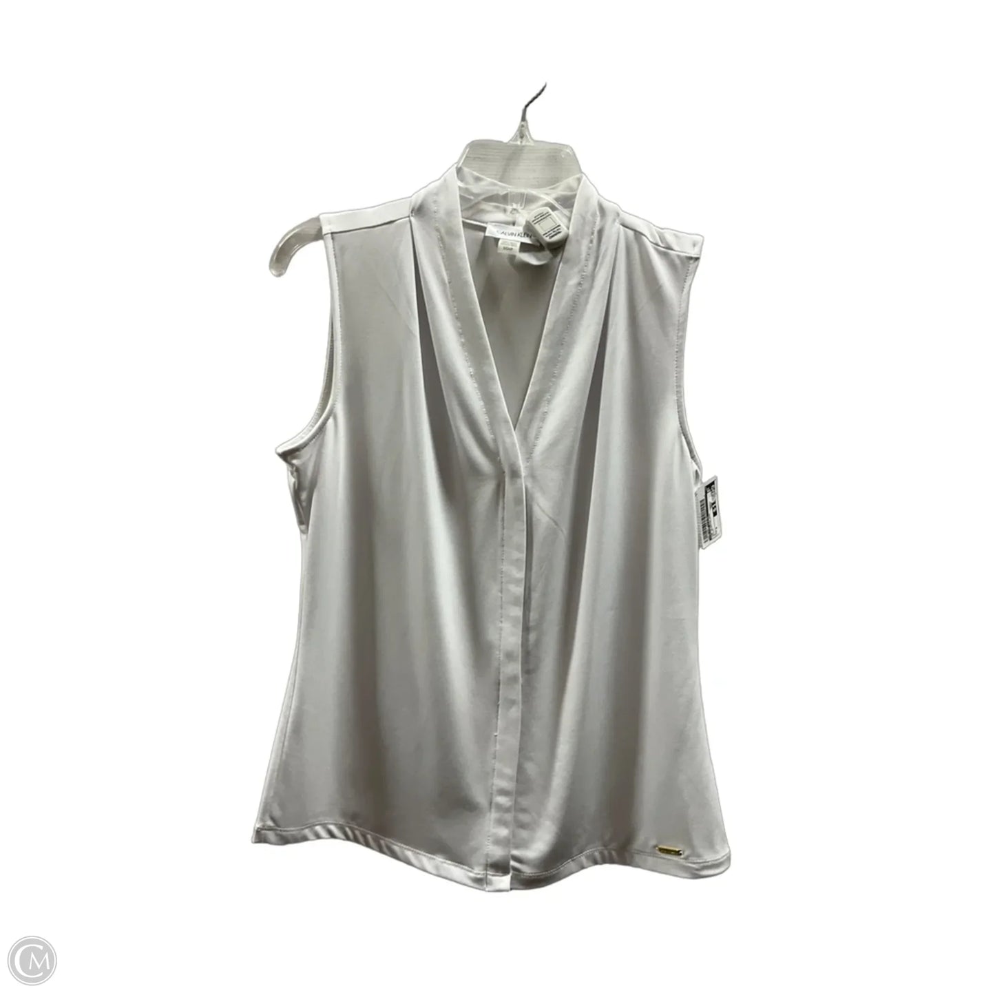 Top Sleeveless By Calvin Klein In White, Size: S