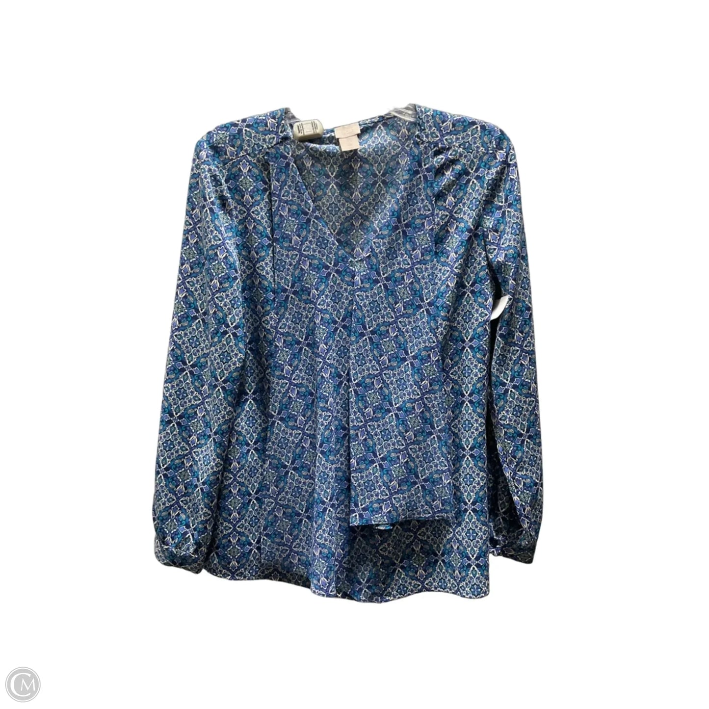 Top 3/4 Sleeve By Chicos In Blue, Size: S