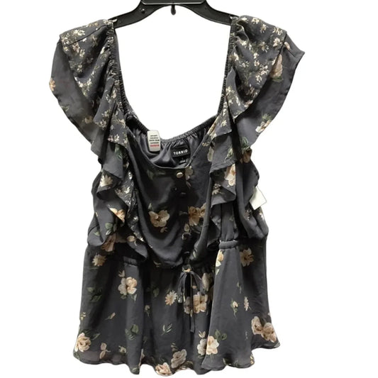 Top Sleeveless By Torrid In Grey, Size: 1x
