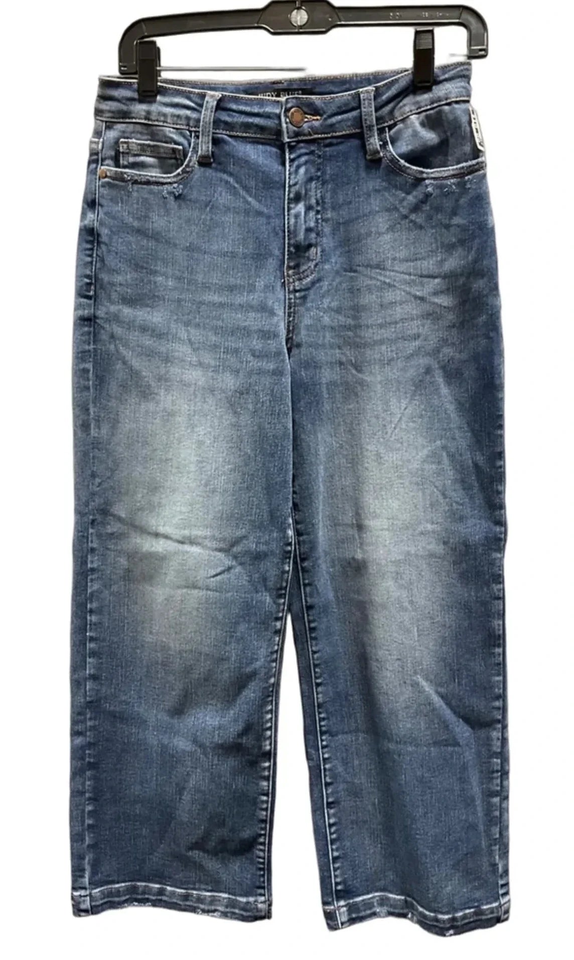 Jeans Wide Leg By Judy Blue In Blue Denim, Size: 4