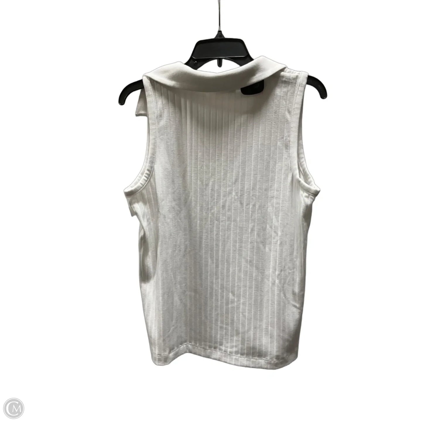 Top Sleeveless By Loft In White, Size: L