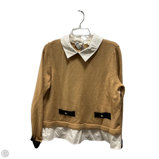 Top Long Sleeve By Loft In Brown, Size: L