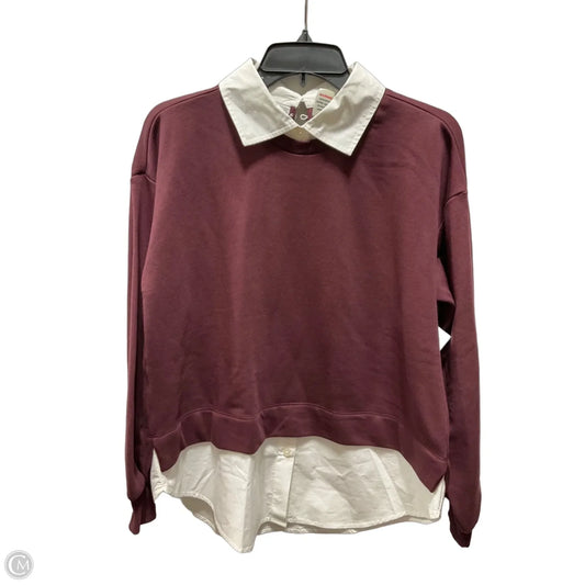 Top Long Sleeve By Loft In Purple, Size: L