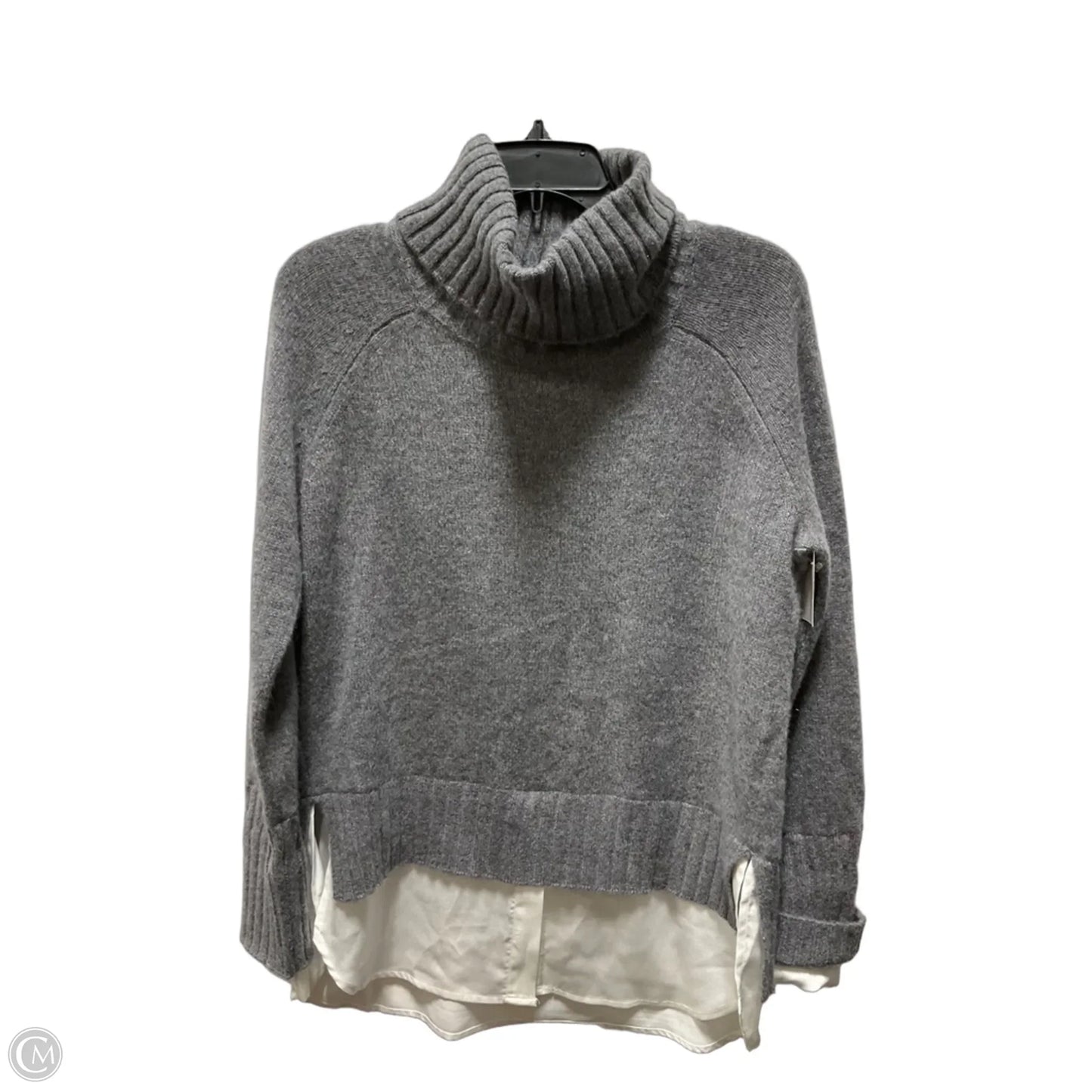 Top Long Sleeve By Magaschoni In Grey, Size: M