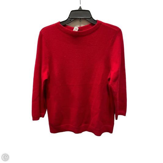 Top Long Sleeve By Talbots In Red, Size: L