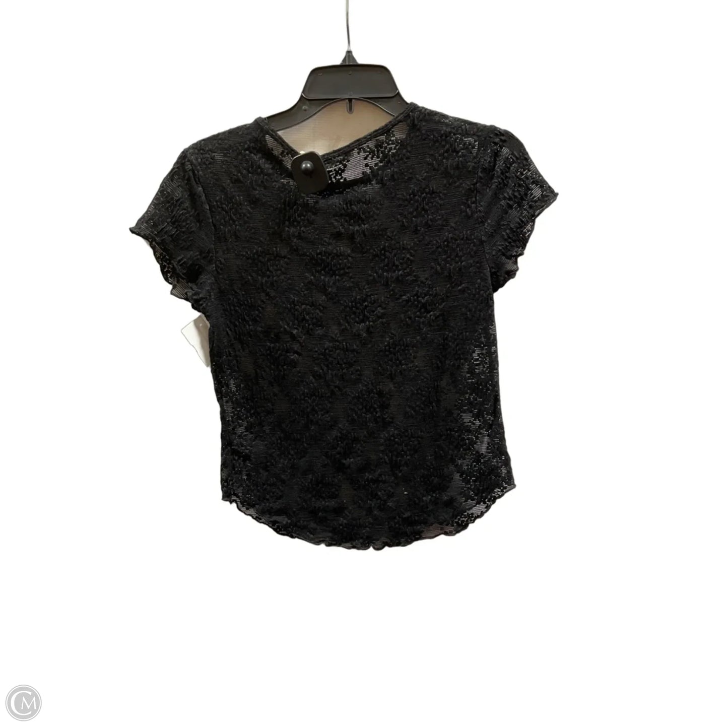 Top Short Sleeve By Free People In Black, Size: L