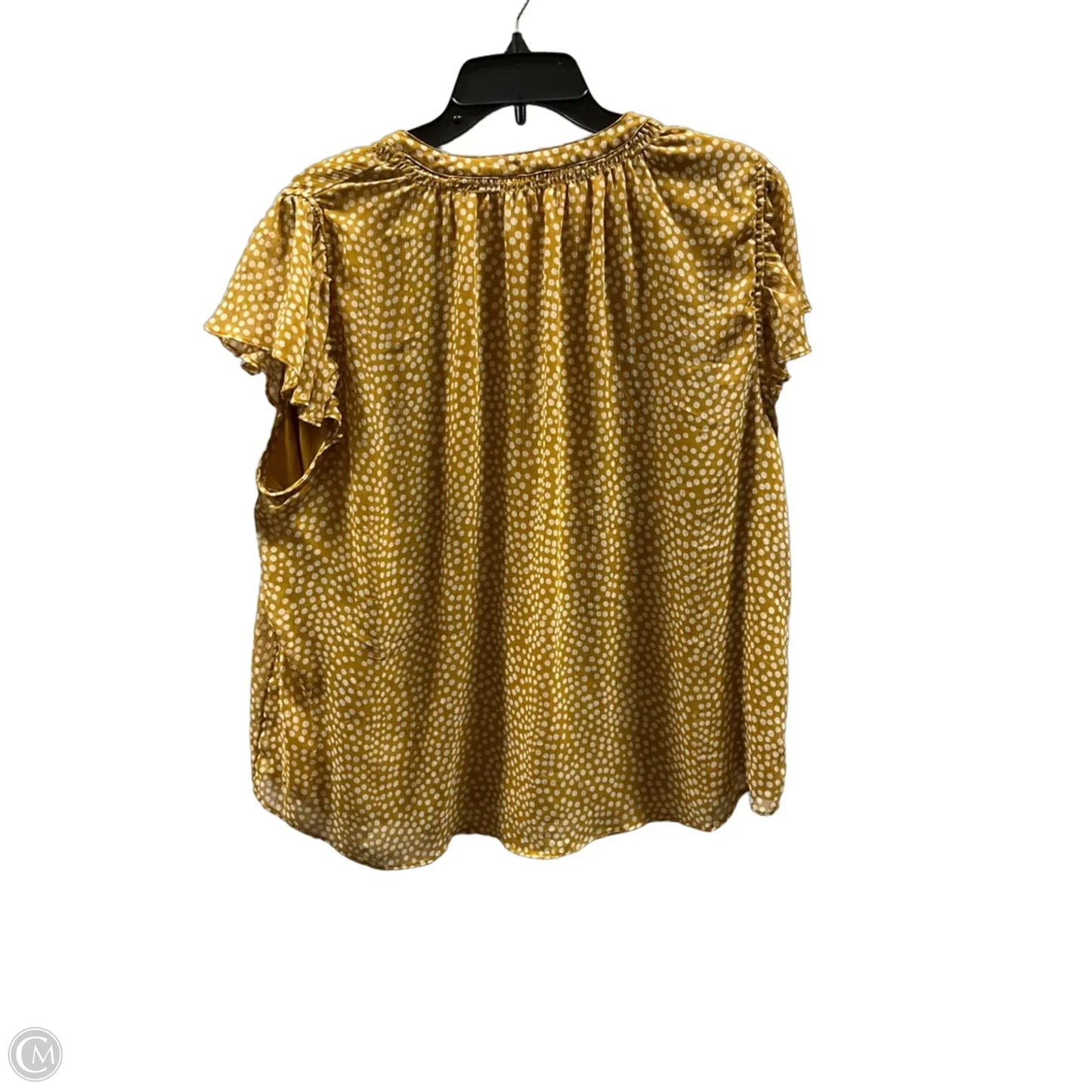 Top Short Sleeve By Lc Lauren Conrad In Yellow, Size: 1x